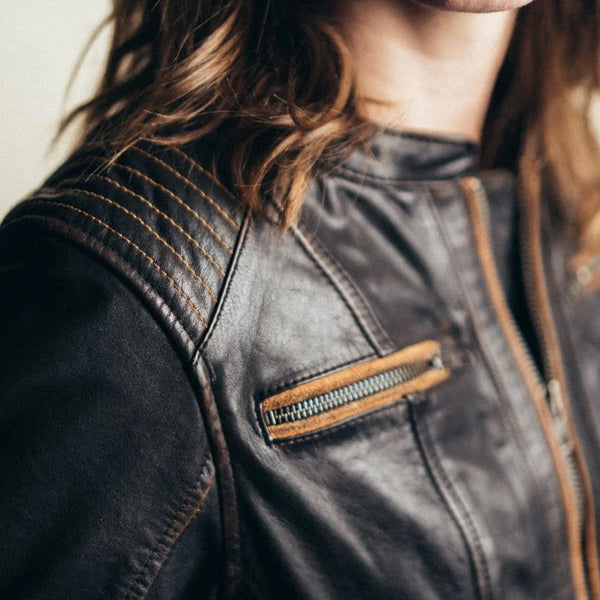 Electra Vixen – Women’s Motorcycle Leather Jacket | Columbus Leather USA