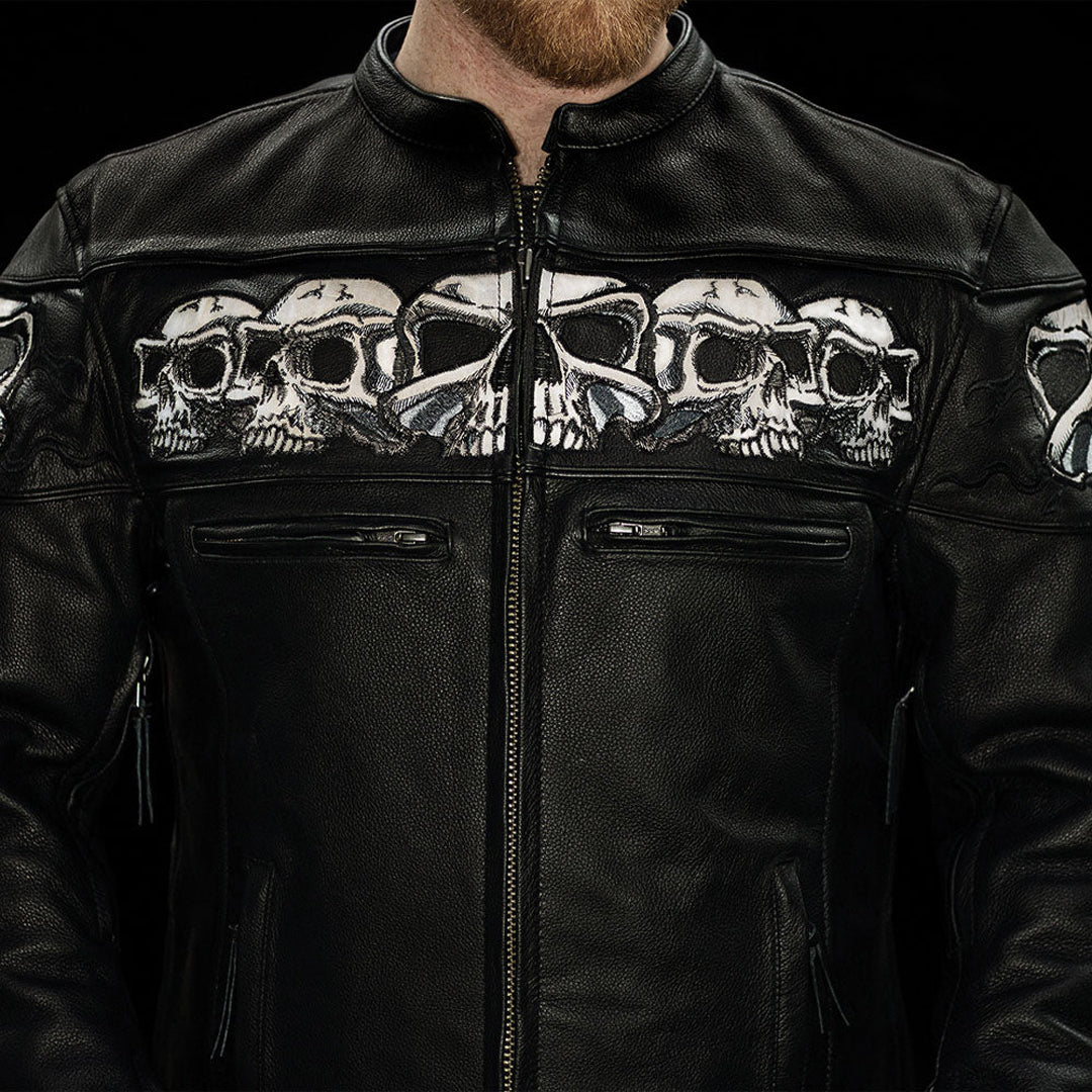 Ghost Rider Men’s Motorcycle Leather Jacket | Columbus Leather USA