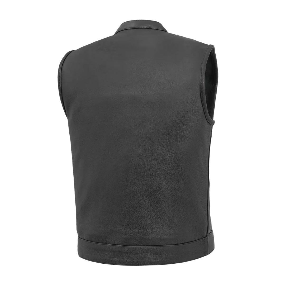 Marksman Men’s Motorcycle Leather Vest | Columbus Leather USA