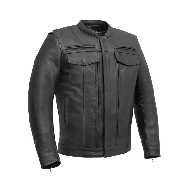 Storm Rider Men’s Motorcycle Leather Jacket | Columbus Leather USA