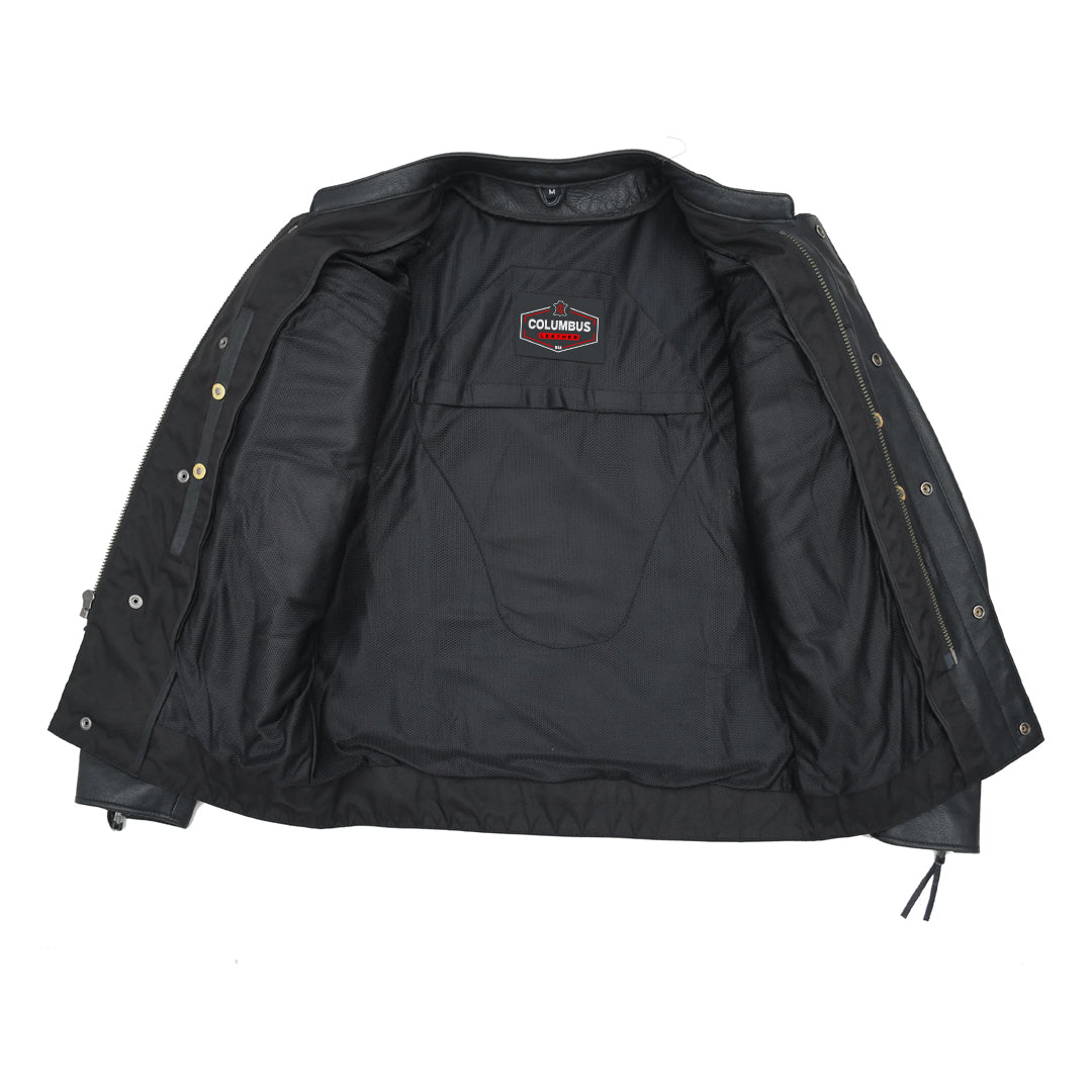 Raider Men’s Motorcycle Leather Jacket | Columbus Leather