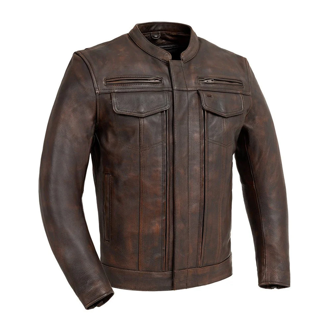 Raider Men’s Motorcycle Leather Jacket | Columbus Leather