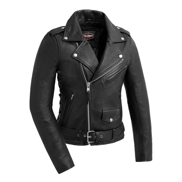Starflare Women’s Motorcycle Leather Jacket | Columbus Leather USA