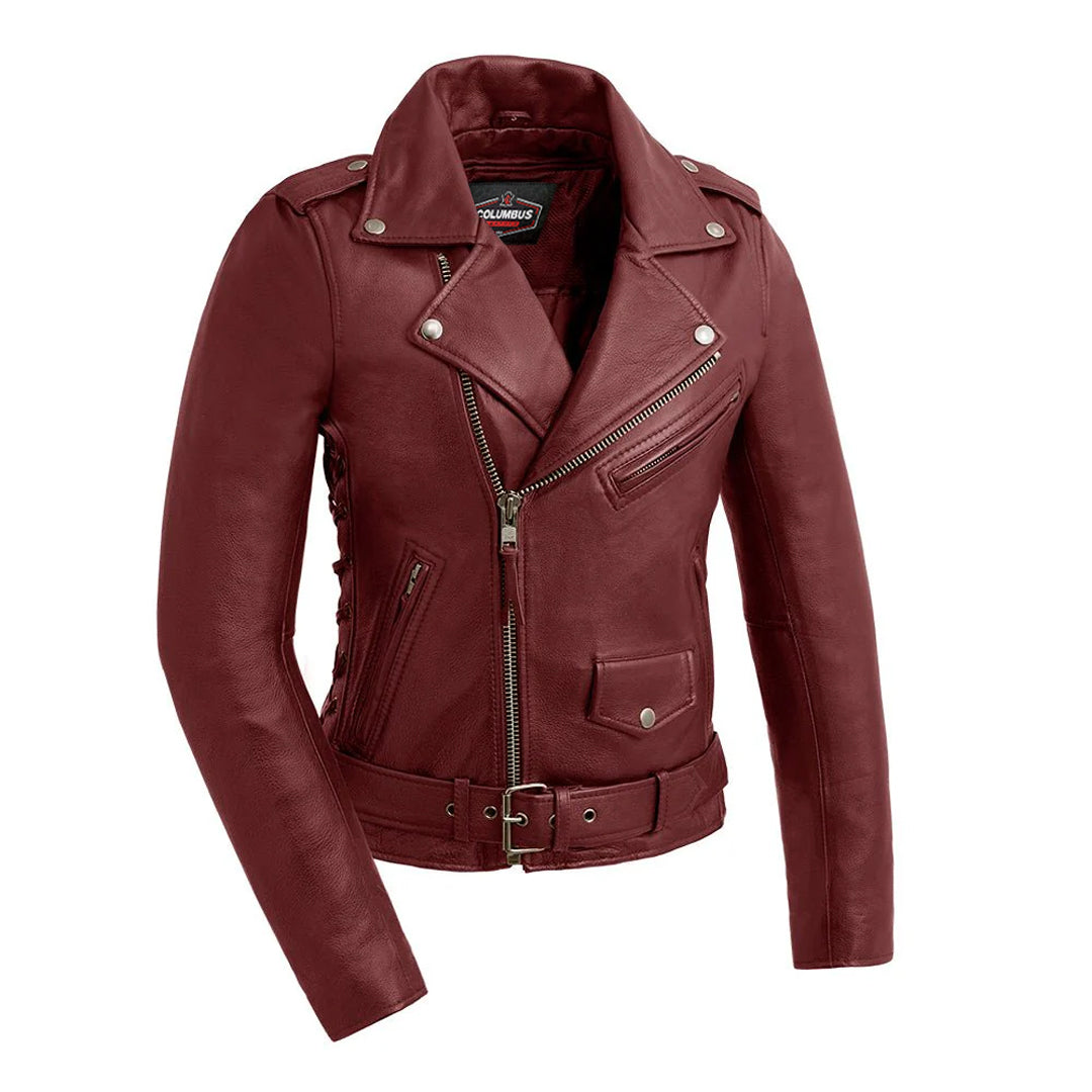 Starflare Women’s Motorcycle Leather Jacket | Columbus Leather USA