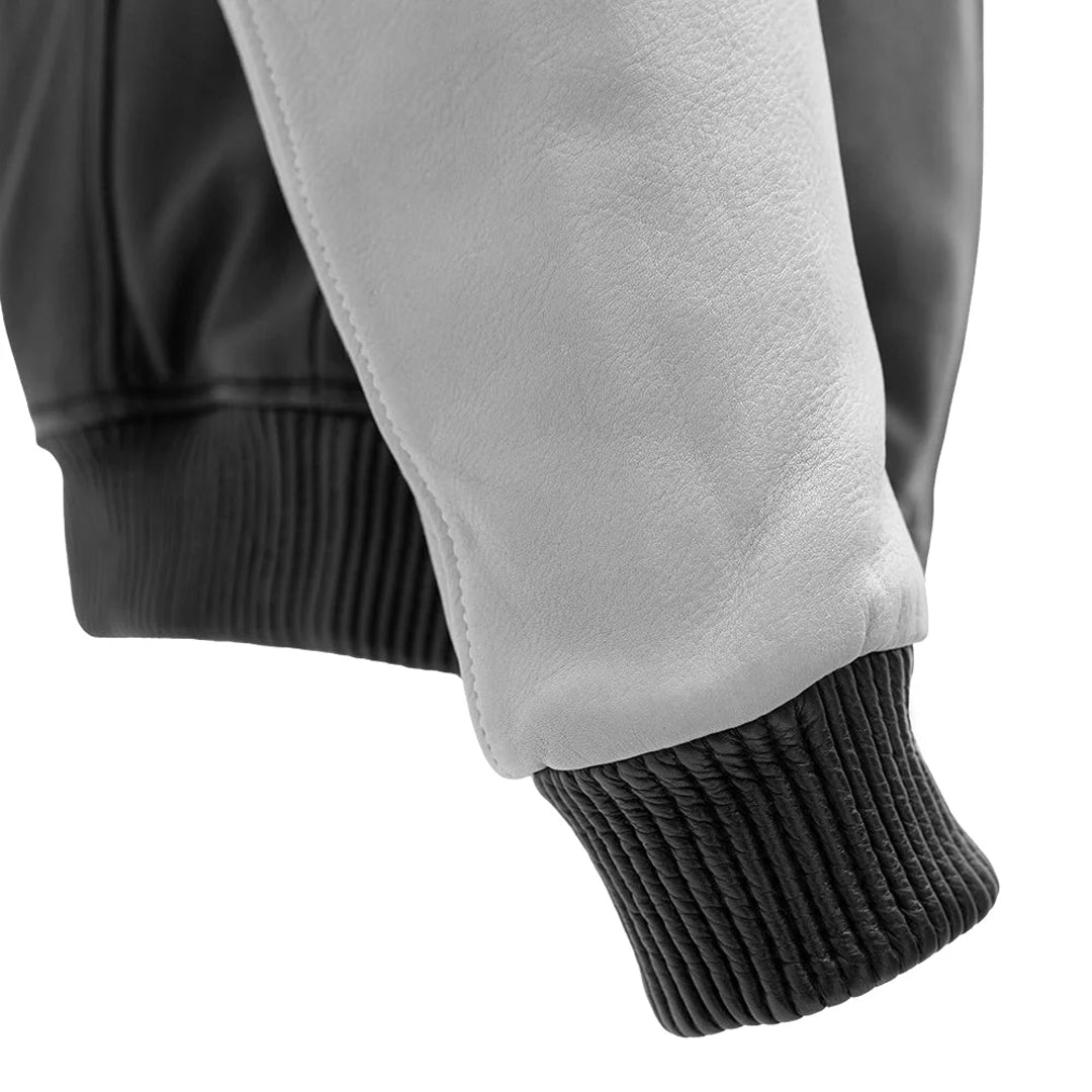 Thunder Bomber Two Tone Men’s Leather Jacket | Columbus Leather USA