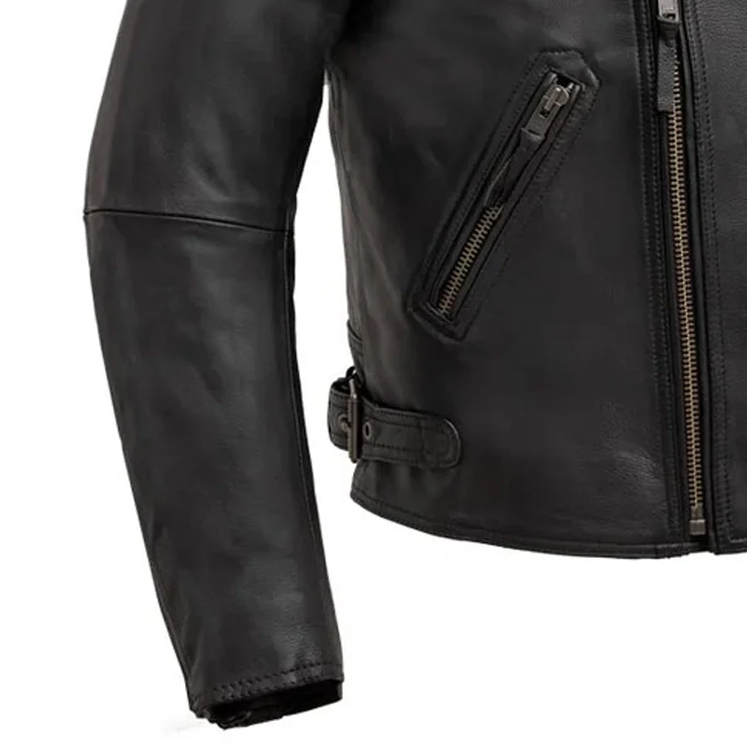 Vigilante Men’s Motorcycle Leather Jacket | Columbus Leather USA